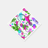 Serviette En Papier Serviettes Geckos Tropical (Coin)