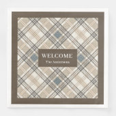 Serviette En Papier Serviettes géométriques classiques Nom personnalis (Devant)