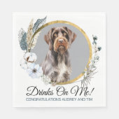 Serviette En Papier Serviettes German Wirehaired Pointer avec photo de (Devant)