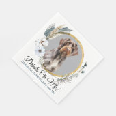 Serviette En Papier Serviettes German Wirehaired Pointer avec photo de (Coin)