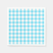 Serviette En Papier Serviettes Gingham Pastel Bleu (Devant)