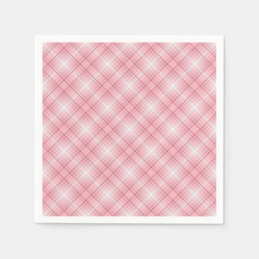 Serviette En Papier Serviettes Gingham Pastel Rouge Doux (Devant)