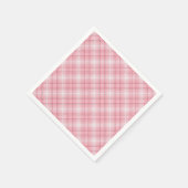 Serviette En Papier Serviettes Gingham Pastel Rouge Doux (Coin)