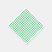 Serviette En Papier Serviettes Gingham Pastel Vert (Coin)