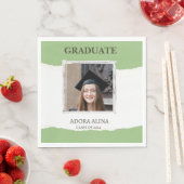 Serviette En Papier Serviettes Green Pastel Photo Graduation (En situation)