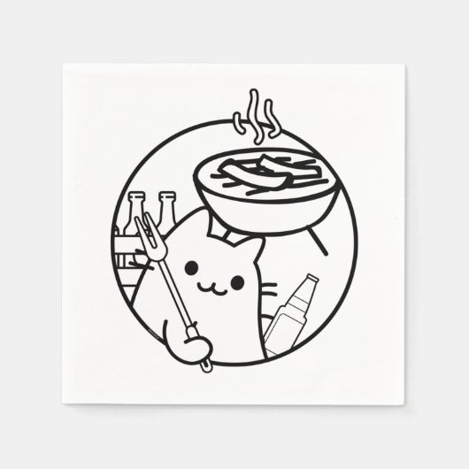Serviette En Papier Serviettes Grillées Grillées BBQ (Devant)