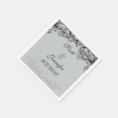 Serviette En Papier Serviettes grises et noires (Coin)