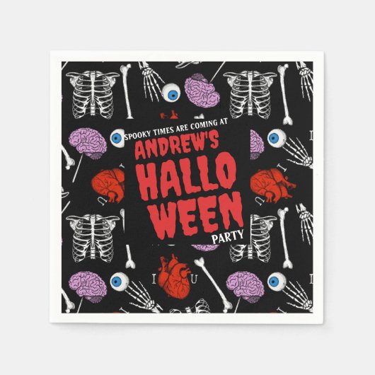 Serviette En Papier Serviettes Halloween personnalisables - Ajoutez vo (Devant)