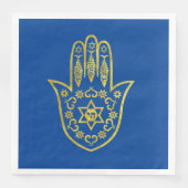 Serviette En Papier Serviettes Hamsa Gold Outline (Devant)