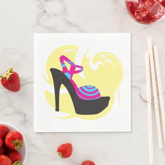 Serviette En Papier Serviettes haute talons fantaisie (En situation)