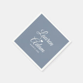 Serviette En Papier Serviettes Heart | Script simple (Dusty Blue Dk) (Coin)