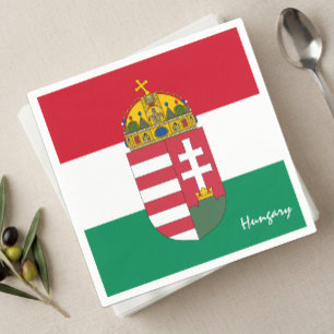 Serviette En Papier Serviettes Hongrie, drapeau hongrois fête /support