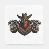 Serviette En Papier Serviettes hors-la-loi Cowboy (Devant)