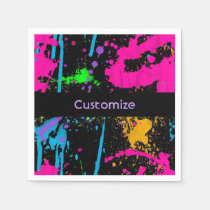 Serviette En Papier Serviettes humides personnalisées d'éclaboussure