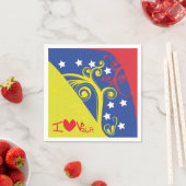 Serviette En Papier Serviettes I Love Vénézuéla (En situation)