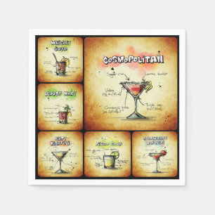 Serviette En Papier Serviettes inspirées Cocktail - Art de la boisson 
