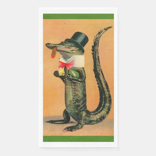Serviette En Papier Serviettes invité M. Alligator (Devant)