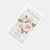 Serviette En Papier Serviettes invitées jetables Qté 50 Roses Rustic B (Coin)