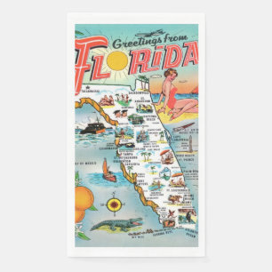 Serviette En Papier Serviettes invitées Msp Floride vintage