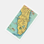 Serviette En Papier Serviettes invités carte de Floride (Coin)
