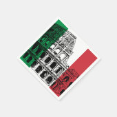 Serviette En Papier Serviettes italiennes avec image de Drapeau. (Coin)