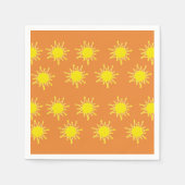 Serviette En Papier Serviettes Jaunes Sun Orange (Devant)