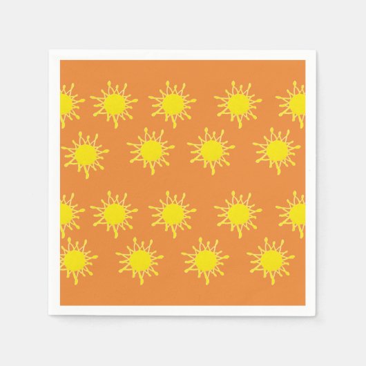 Serviette En Papier Serviettes Jaunes Sun Orange (Devant)