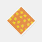 Serviette En Papier Serviettes Jaunes Sun Orange (Coin)