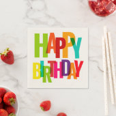 Serviette En Papier Serviettes Joyeux Anniversaire (En situation)