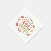 Serviette En Papier Serviettes Joyeux Thanksgiving (Coin)
