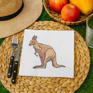Serviette En Papier Serviettes Kangourou Faune Australienne