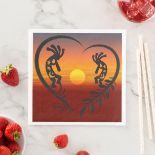 Serviette En Papier Serviettes Kokopelli du sud-ouest