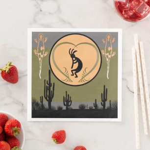 Serviette En Papier Serviettes Kokopelli du sud-ouest