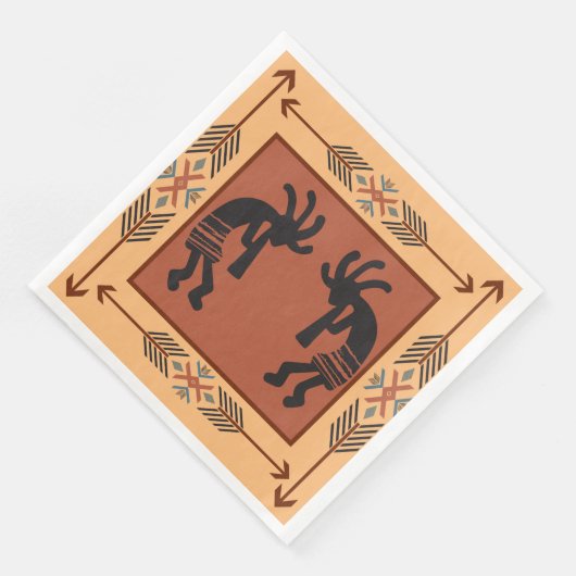 Serviette En Papier Serviettes Kokopelli du sud-ouest (Coin)