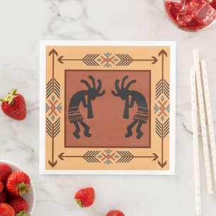 Serviette En Papier Serviettes Kokopelli du sud-ouest