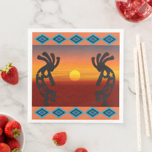 Serviette En Papier Serviettes Kokopelli du sud-ouest