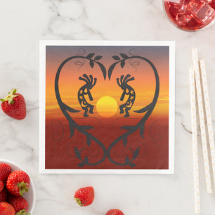 Serviette En Papier Serviettes Kokopelli du sud-ouest