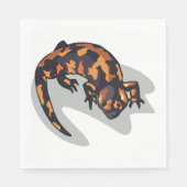 Serviette En Papier Serviettes Lizard Orange Et Noir (Devant)