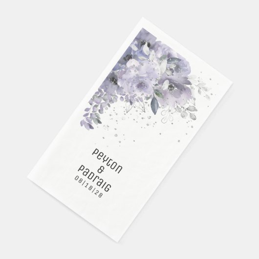 Serviette En Papier Serviettes Longue Mariage En Argent Étincelant (Coin)
