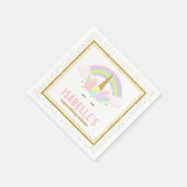 Serviette En Papier Serviettes Magique Arc-en-ciel et Unicorne (Coin)