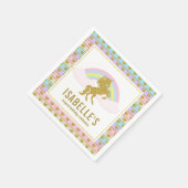 Serviette En Papier Serviettes Magique Arc-en-ciel et Unicorne (Coin)
