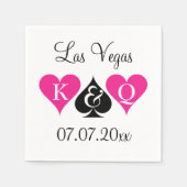 Serviette En Papier Serviettes mariage à thème Las Vegas avec monogram (Devant)