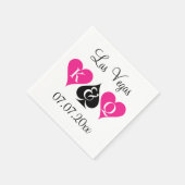 Serviette En Papier Serviettes mariage à thème Las Vegas avec monogram (Coin)