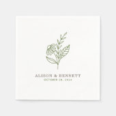 Serviette En Papier Serviettes Mariage de automne Sprig d'automne (Ver (Devant)