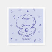 Serviette En Papier Serviettes Mariage de plage Shell (Devant)