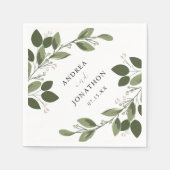 Serviette En Papier Serviettes Mariage de ressorts roussants (Devant)