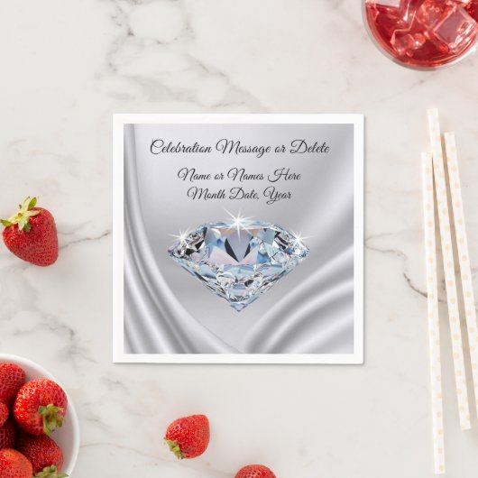 Serviette En Papier Serviettes Mariage diamant étonnantes ou toute occ (En situation)