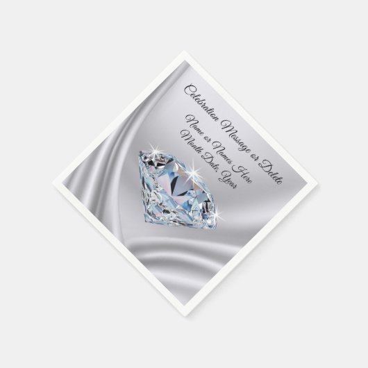 Serviette En Papier Serviettes Mariage diamant étonnantes ou toute occ (Coin)