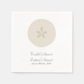 Serviette En Papier Serviettes Mariage Dollar Sable (Devant)