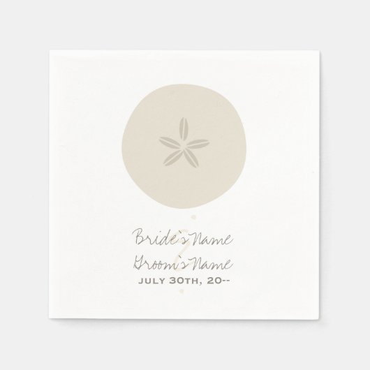 Serviette En Papier Serviettes Mariage Dollar Sable (Devant)